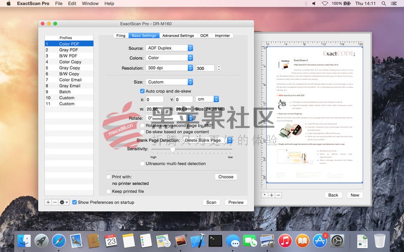 ExactScan Pro For Mac v17.10.29 好用的扫描工具内置ORC文字识别