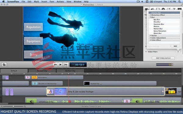 ScreenFlow For Mac v6.2.2 强大的视频录制编辑录屏软件