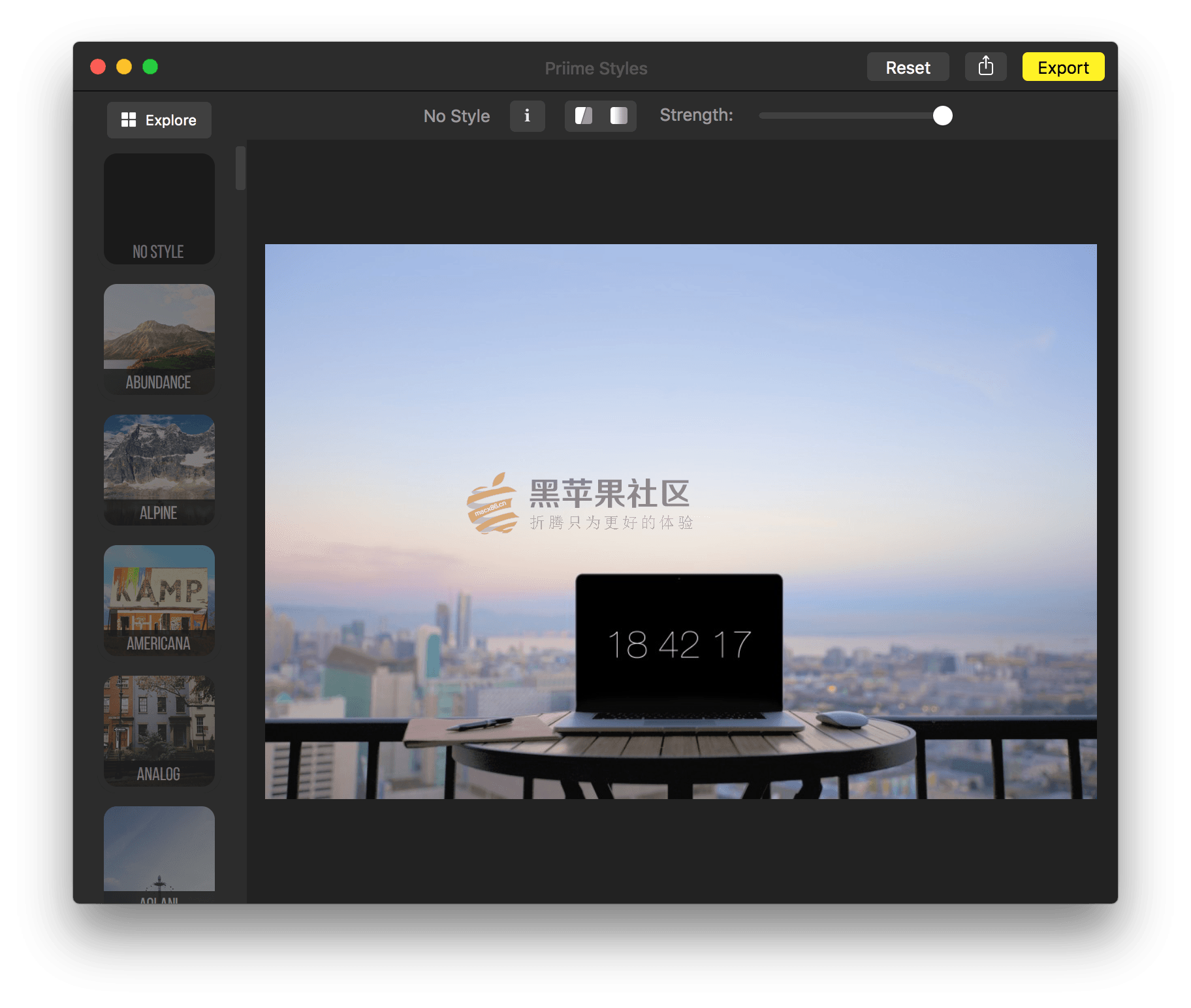 Priime Styles For Mac v1.3.1 照片后期滤镜预设工具