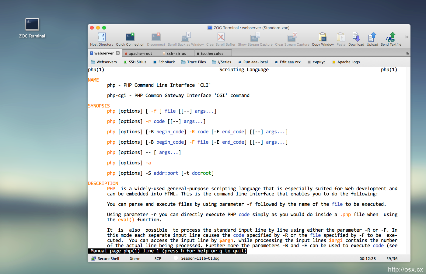 ZOC Terminal for Mac ZOC Terminal for Mac v7.25.7 强大的远程终端连接工具