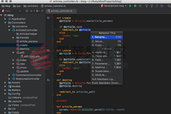 RubyMine For Mac v2017.1.5 强大的的Ruby和Rails的IDE开发工具