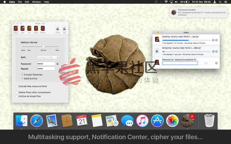 Keka For Mac v1.0.12 压缩解压工具支持众多格式
