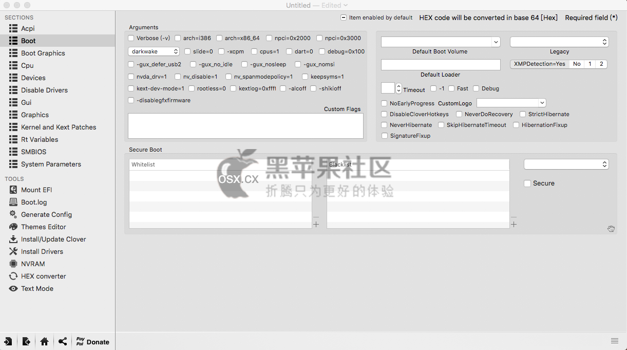 Clover Configurator Clover Configurator v5.4.5.0中文版 黑苹果引导四叶草配置工具