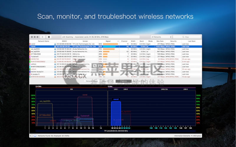 WiFi Explorer Pro For Mac v2.2.0 专业的WIFI管理工具-图片1