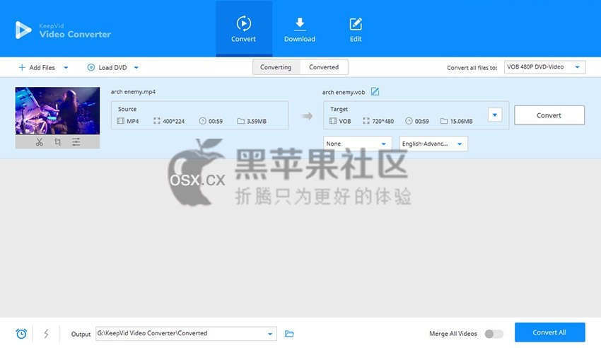 KeepVid Video Converter For Mac v2.0.0.1 专业的视频转换工具