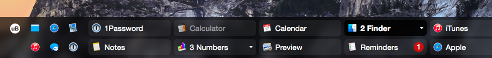 uBar For Mac v4.2.3 Mac的Dock变成Windows式任务栏-图片1