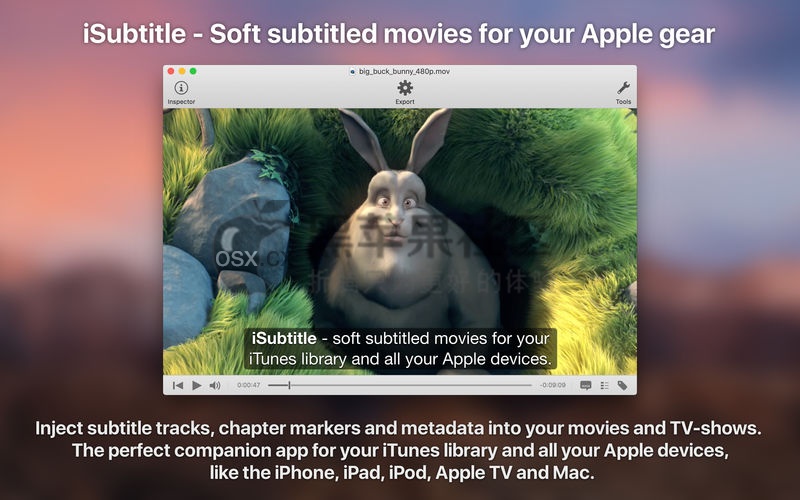 iSubtitle For Mac v3.1 专业的视频字幕制作软件