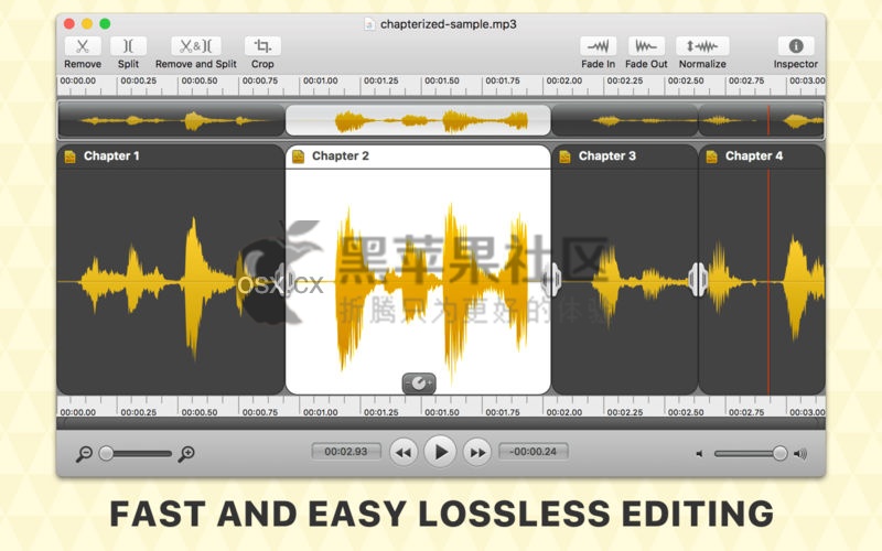 Fission For Mac v2.4.2 专业的流线型音频编辑器