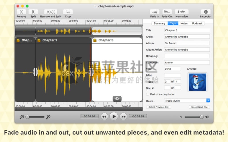 Fission For Mac v2.4.2 专业的流线型音频编辑器