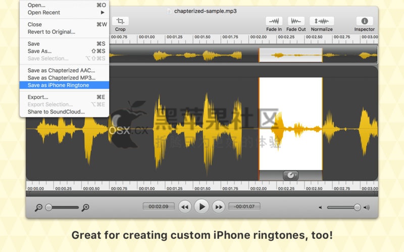 Fission For Mac v2.4.2 专业的流线型音频编辑器
