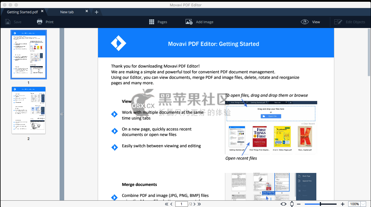 Movavi PDF Editor For Mac v1.6.0 实用的PDF工具