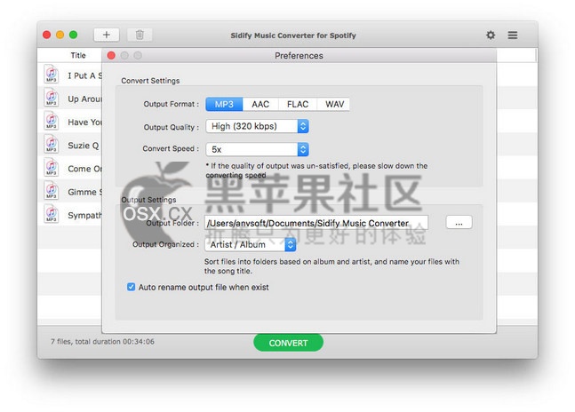 Sidify Music Converter For Mac v1.2.9 专业的音乐转换工具