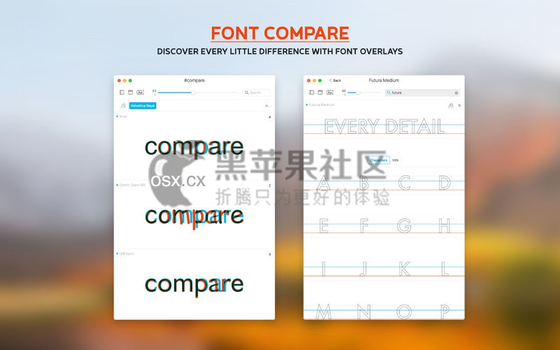 Typeface For Mac v2.1 专业字体管理工具