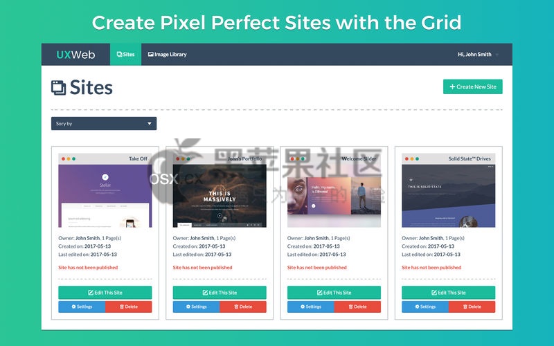 UXWeb For Mac v1.3 构建网站如此简单