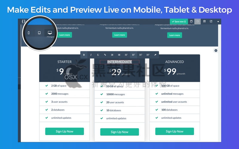 UXWeb For Mac v1.3 构建网站如此简单
