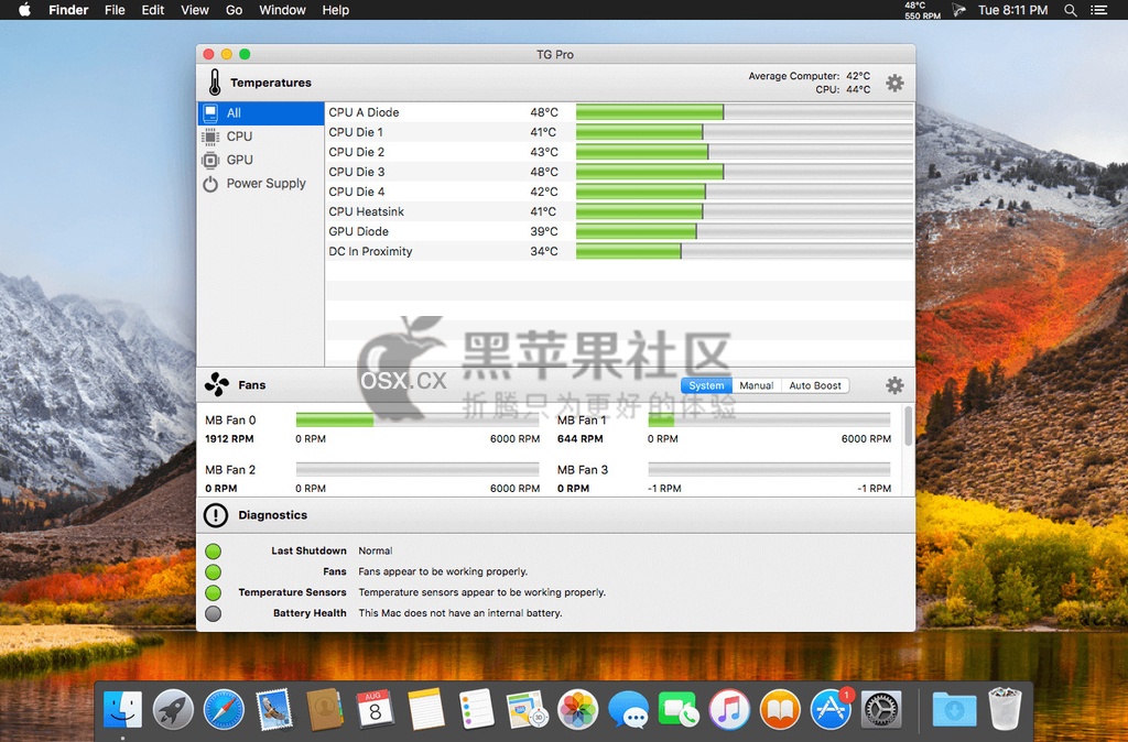 TG Pro For Mac v2.4.3 硬件温度实时查看工具