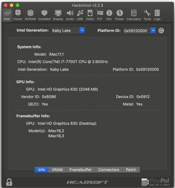 Hackintool v2.8.0 黑苹果万能驱动引导配置工具-图片1