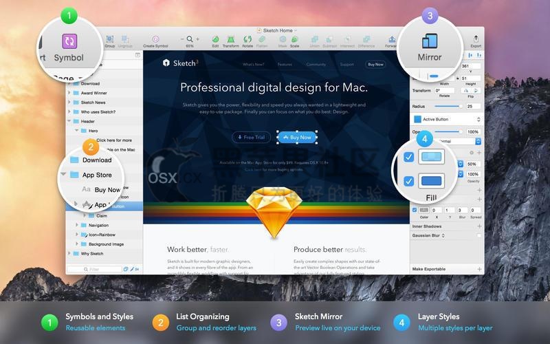 Sketch For Mac v73.1 专业矢量绘图图形设计工具-图片1