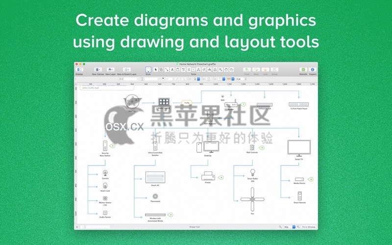 OmniGraffle Pro 7 For Mac v7.18.1 图标、流程、结构图绘制工具-图片1