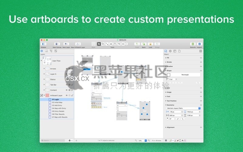 OmniGraffle Pro 7 For Mac v7.18.1 图标、流程、结构图绘制工具-图片1