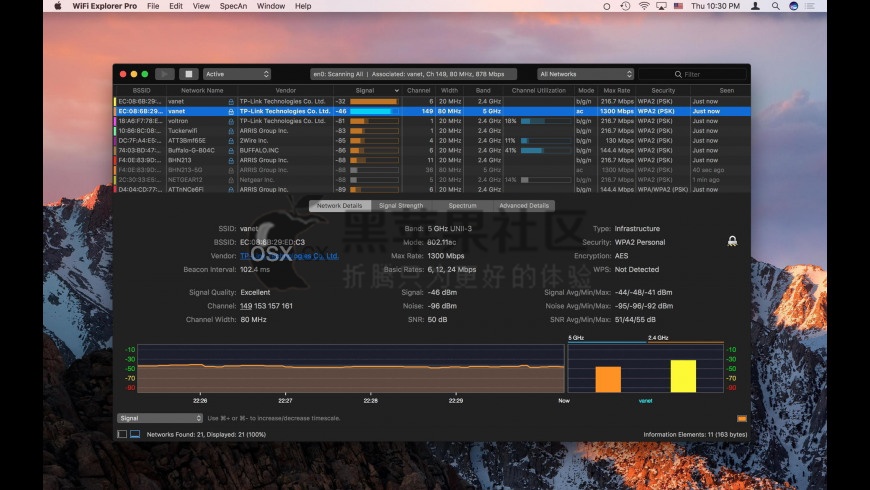 WiFi Explorer Pro For Mac v3.5.4 专业的的WIFI管理工具-图片1