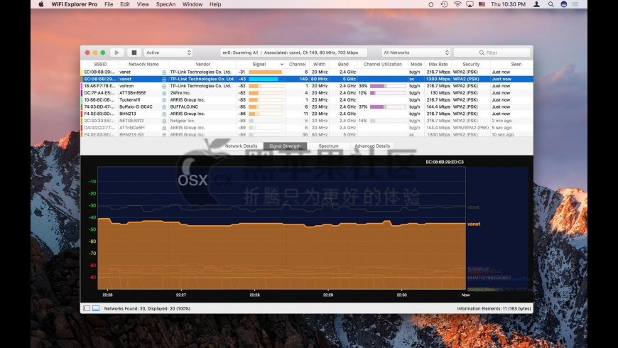 WiFi Explorer Pro For Mac v3.5.4 专业的的WIFI管理工具-图片1