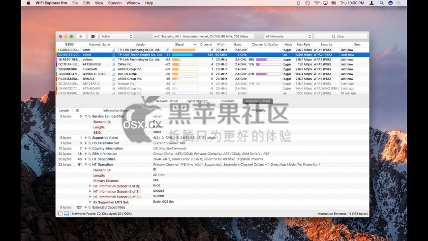 WiFi Explorer Pro For Mac v3.5.4 专业的的WIFI管理工具-图片1