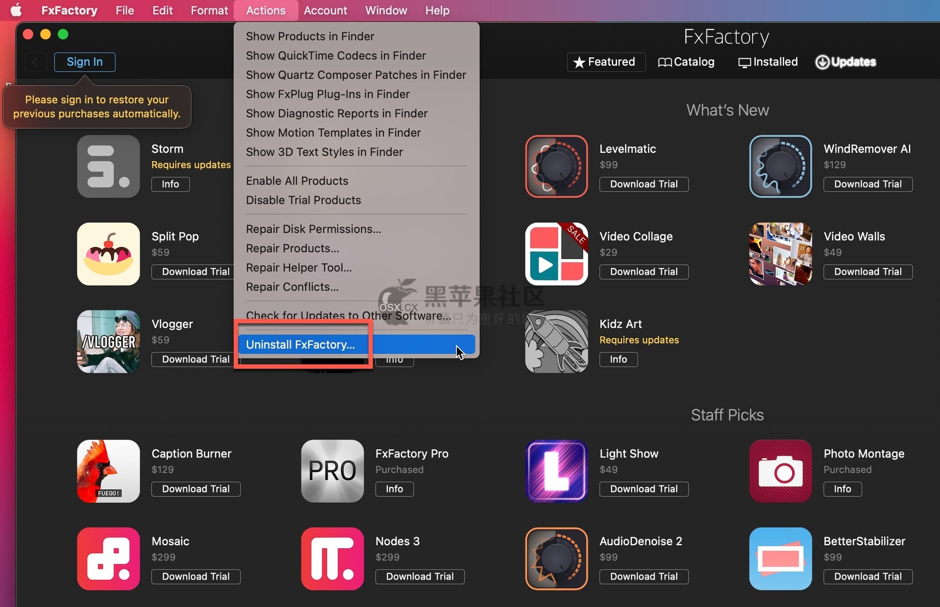 FxFactory Pro For Mac v7.2.5 Mac视觉特效插件包