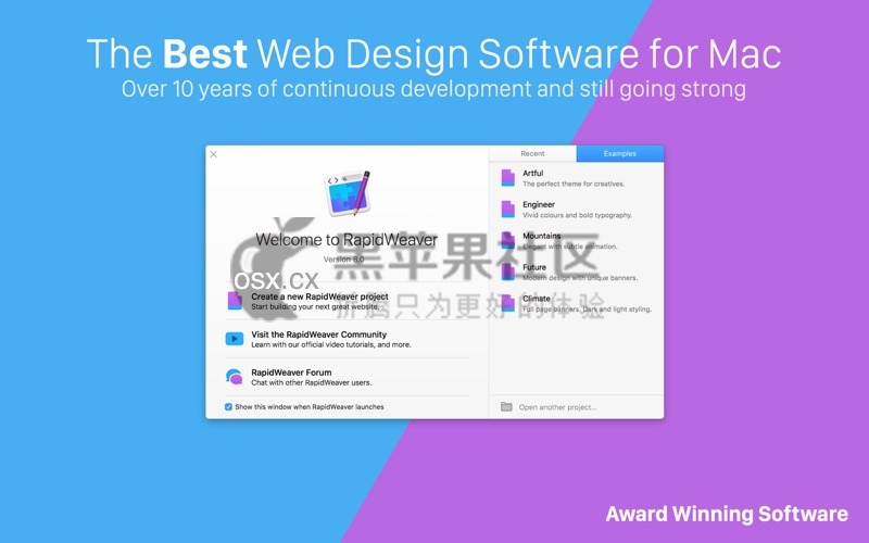 RapidWeaver For Mac v9.6.6 专业的的网页设计软件-图片1