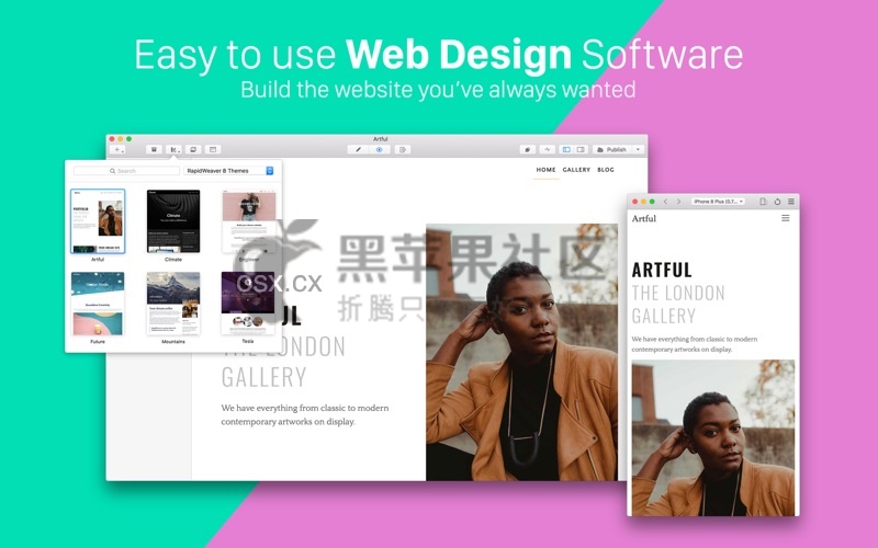 RapidWeaver For Mac v9.6.6 专业的的网页设计软件-图片1