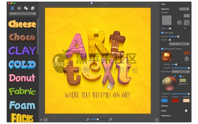 BeLight Art Text For Mac v4.1.0 字体设计软件-图片1