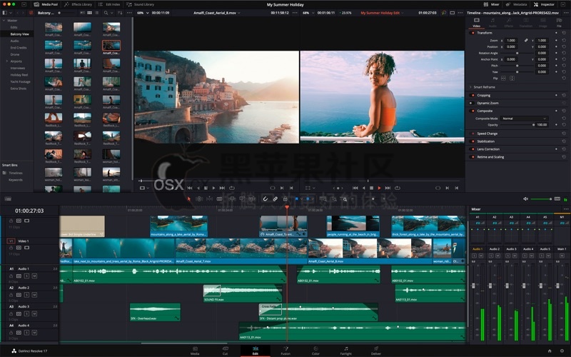 DaVinci Resolve Studio For Mac v17.4.6 达芬奇世界顶级调色软件-图片1