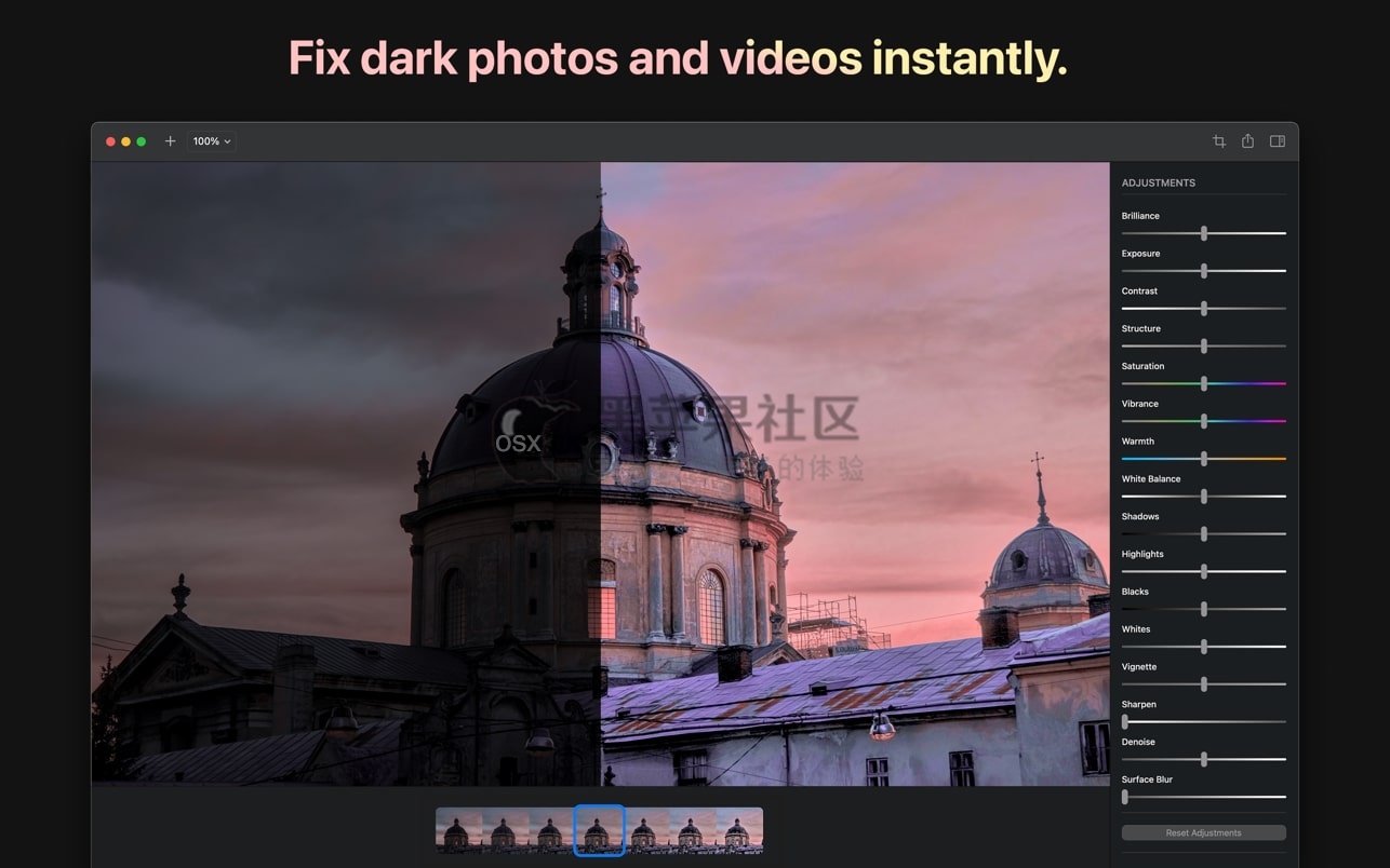 Brightly Pro For Mac v2.1.3 照片和视频增亮软件-图片1