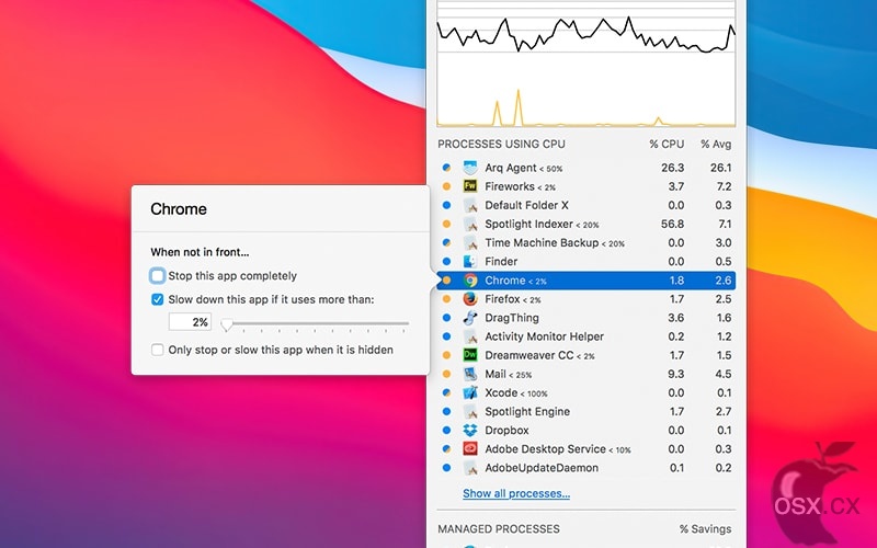 App Tamer For Mac v2.7.6 节能好手帮你管理CPU能耗-图片1