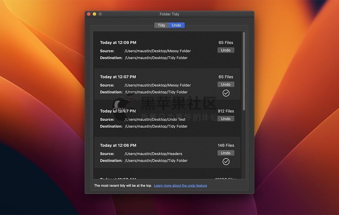 Folder Tidy For Mac v2.8.7 实用的文件夹整理工具-图片1