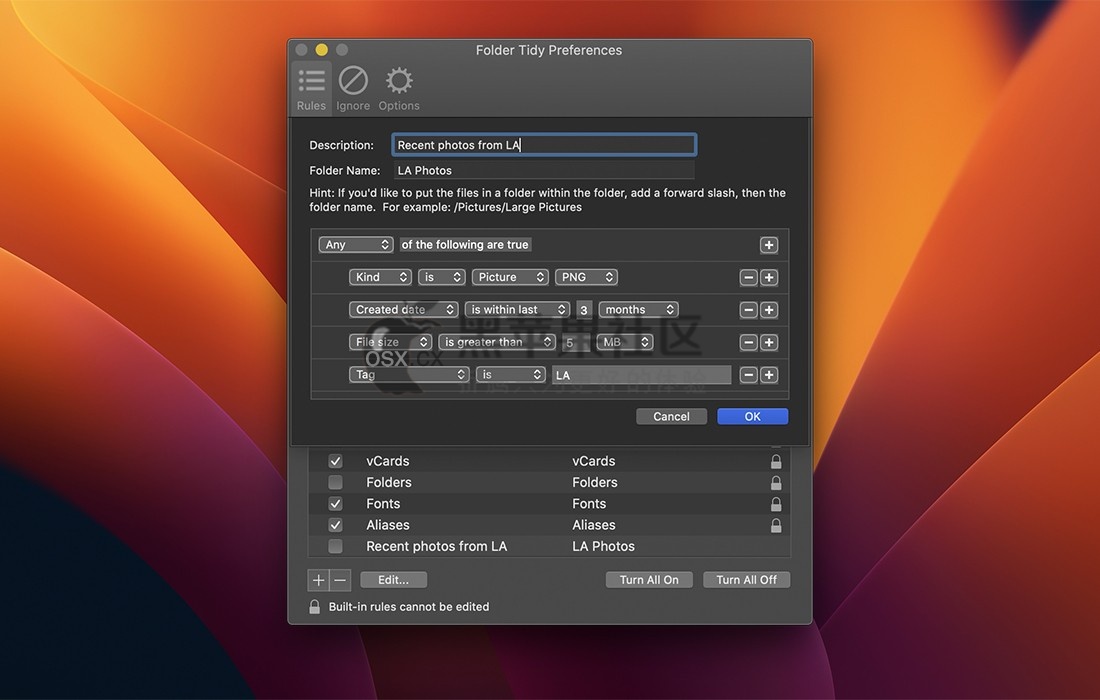 Folder Tidy For Mac v2.8.7 实用的文件夹整理工具-图片1