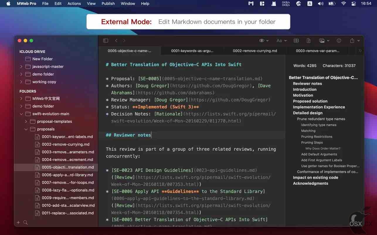 MWeb Pro For Mac v4.5.4 专业级Markdown写作工具