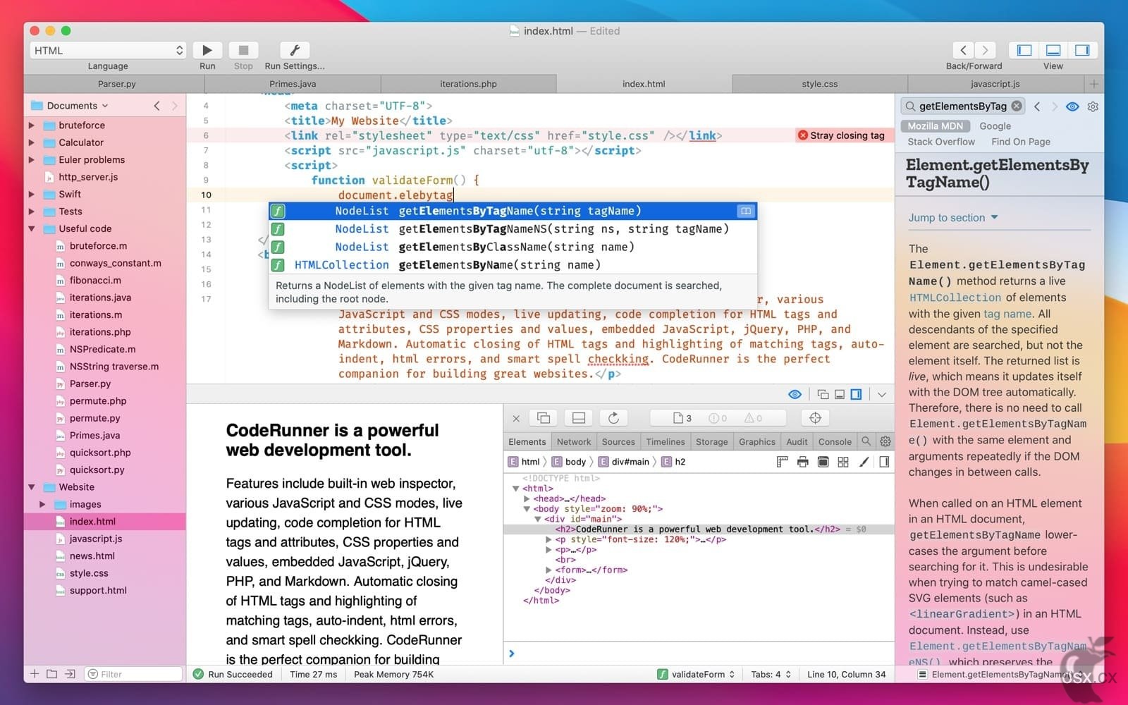 CodeRunner For Mac v4.4.1 专业的开发工具神器-图片1