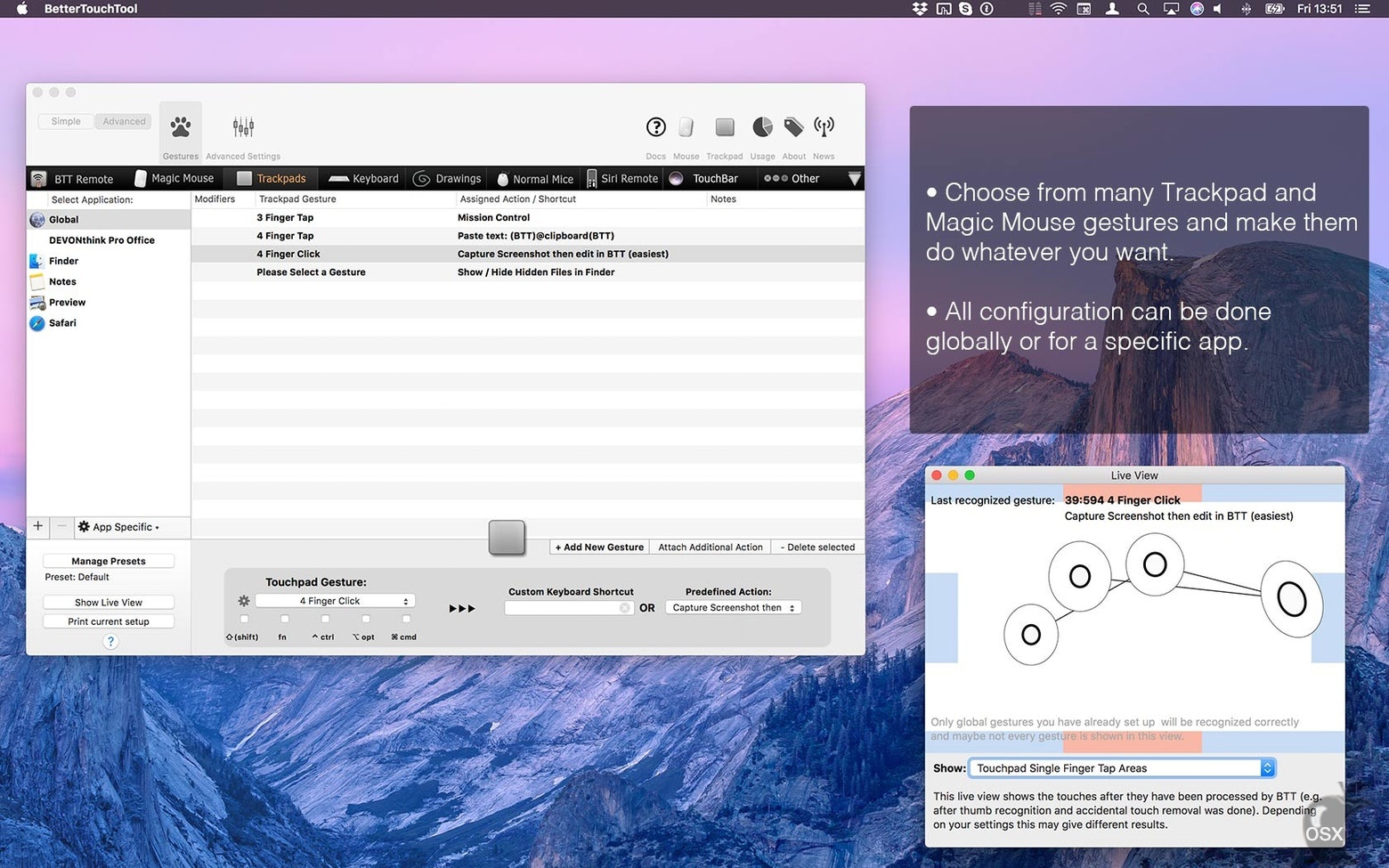 BetterTouchTool For Mac v6.521 鼠标触控板增强软件-图片1
