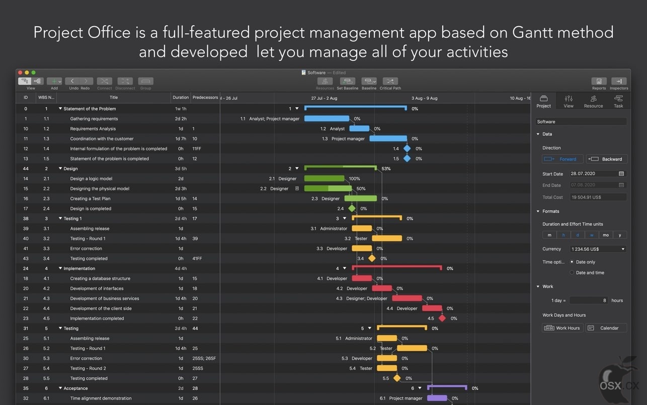 Project Office Pro For Mac v1.1.14 全功能的项目管理软件