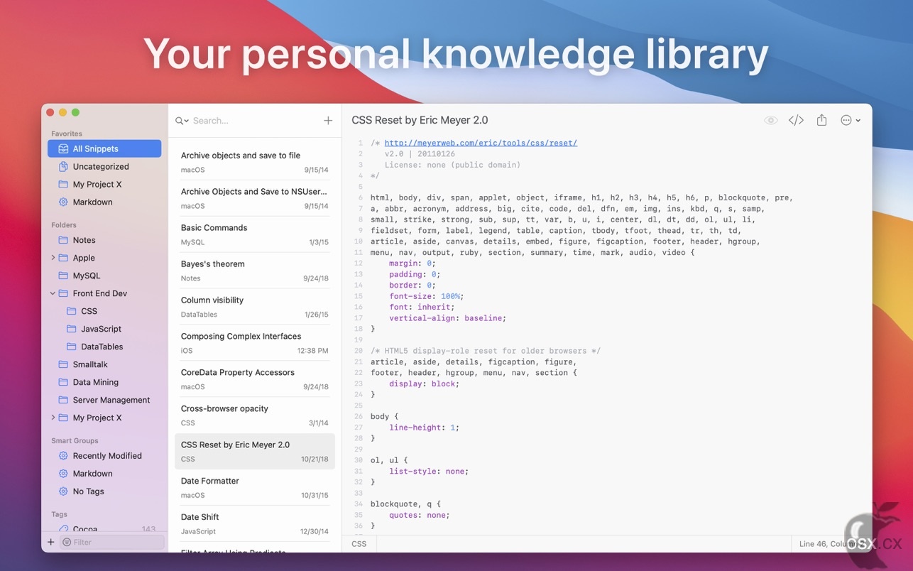 SnippetsLab For Mac v2.6.1 代码编辑管理工具-图片1