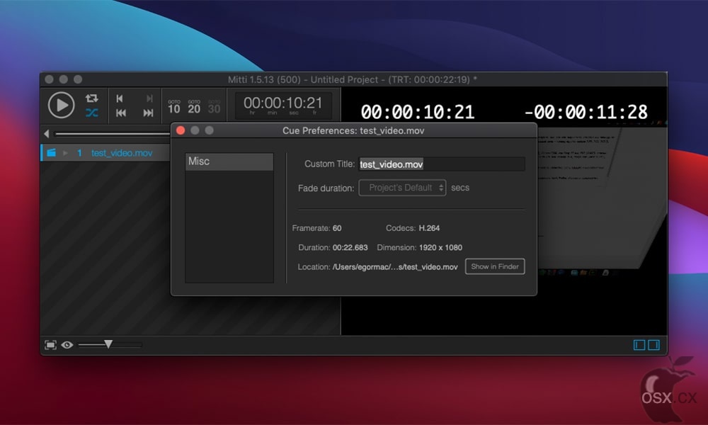 Mitti For Mac v2.8.13 专业的视频编辑回放软件