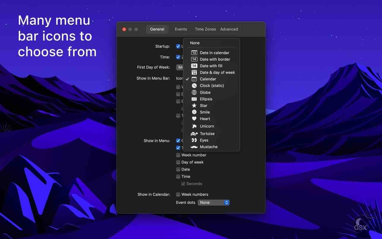 Dato For Mac v5.4.2 非常实用的菜单栏时钟工具