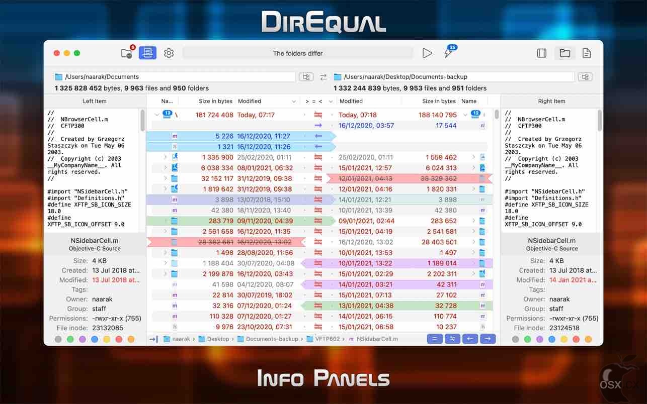DirEqual For Mac v5.8.2 强大的文件及文件夹比较工具-图片1