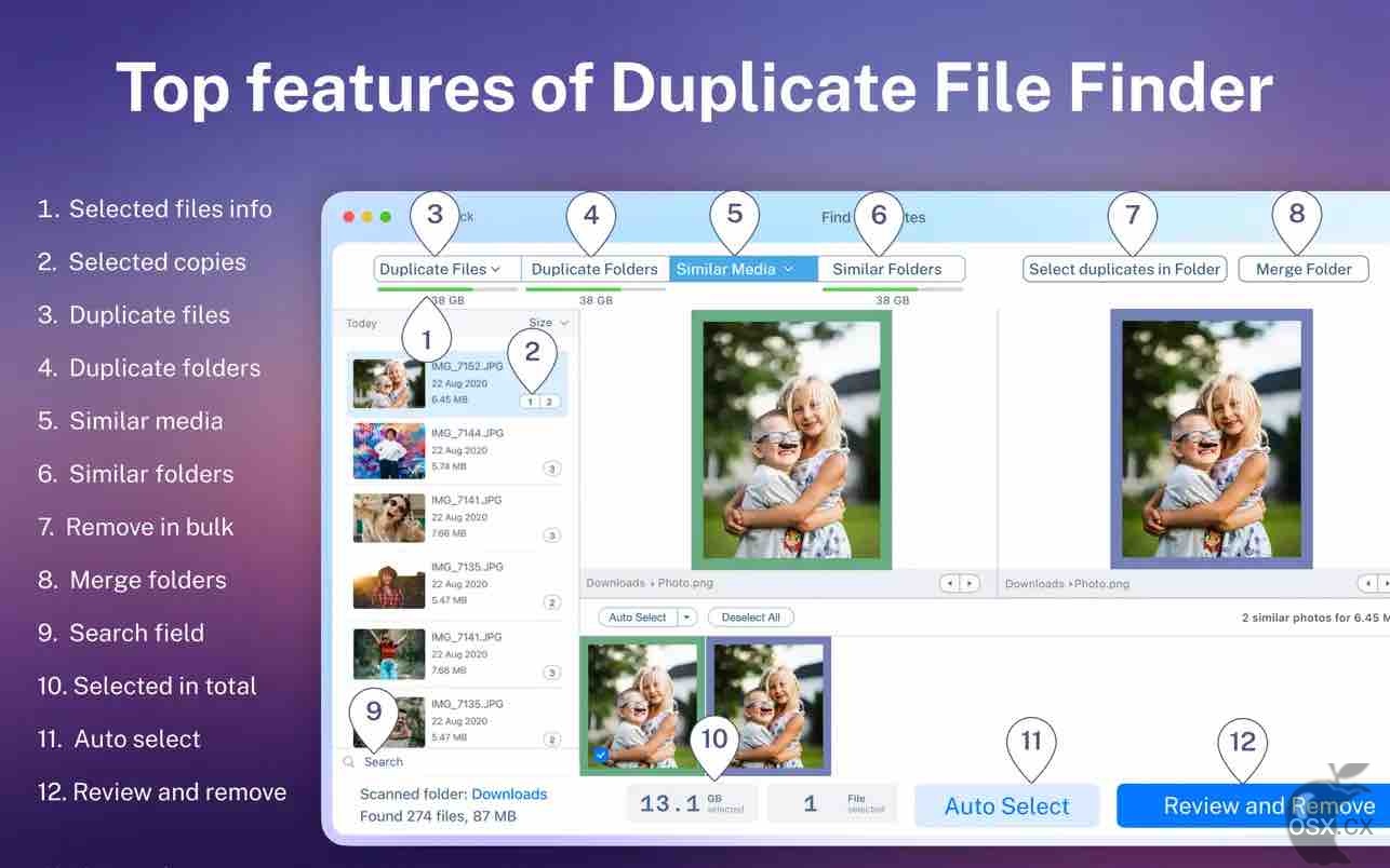 Duplicate File Finder Pro For Mac v7.2 专业的文件清理软件-图片1