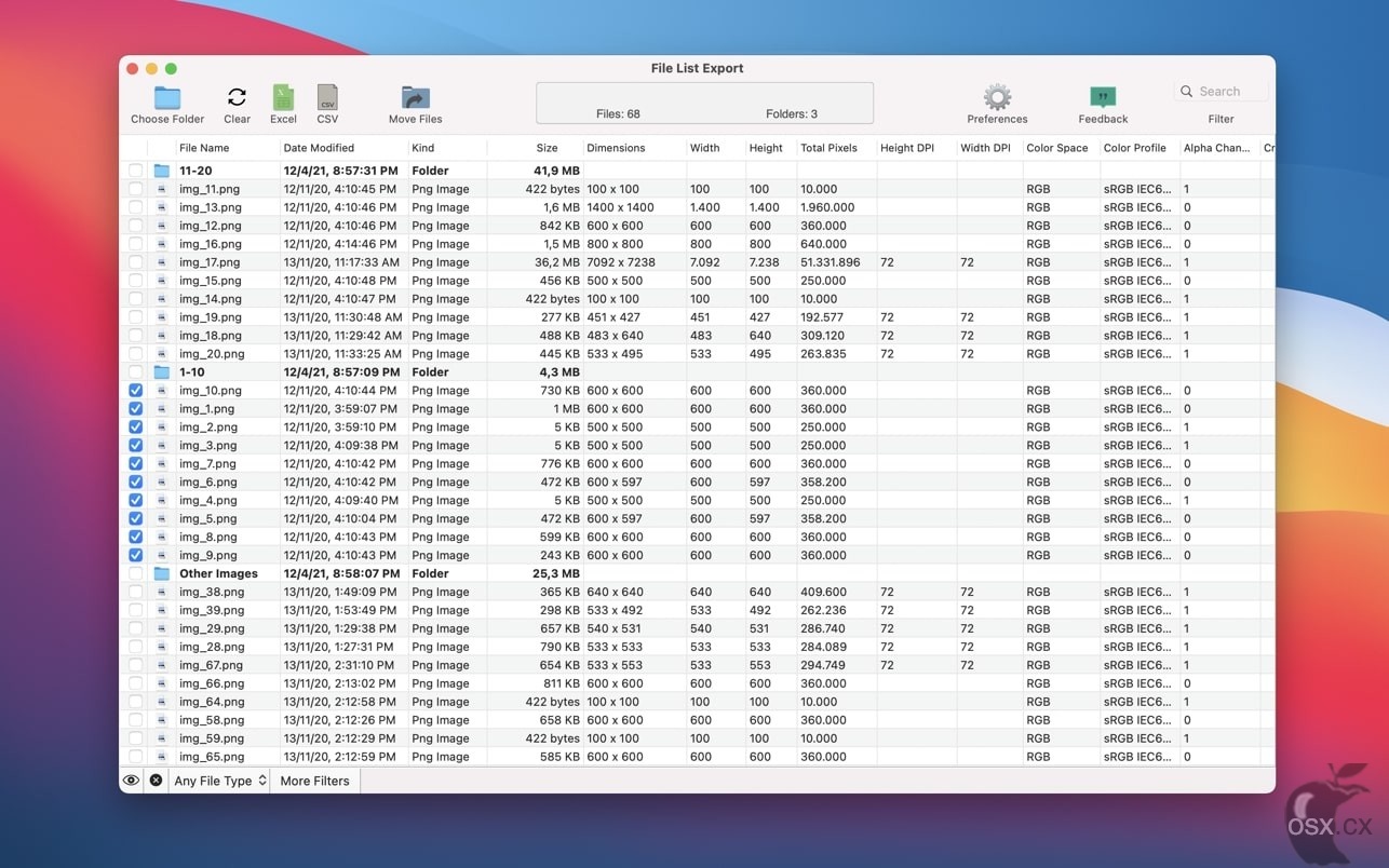File List Export For Mac v2.2.8 专业的文件批处理工具-图片1