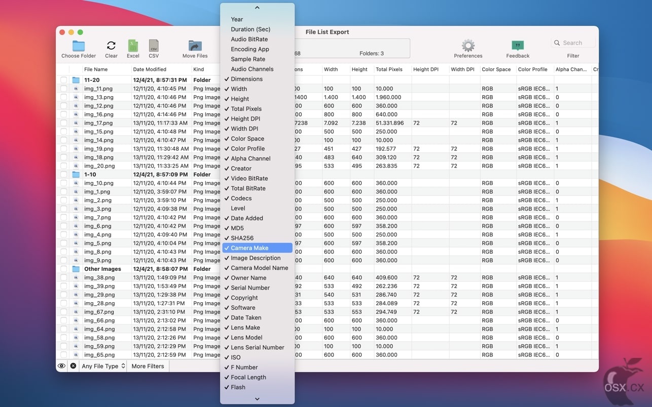 File List Export