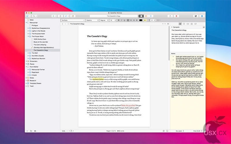 Scrivener For Mac v3.5.2 非常好用的写作软件-图片1