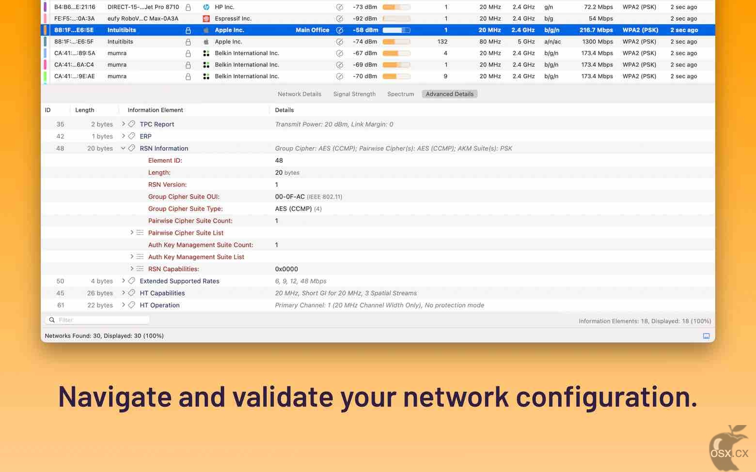 WiFi Explorer Pro For Mac v3.5.6 非常实用的WiFi网络分析工具-图片1
