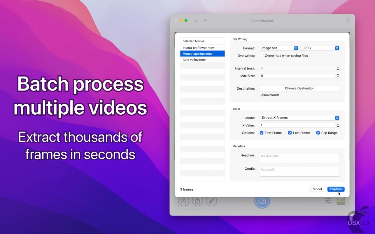 SnapMotion For Mac v5.1.1 轻量级视频截图工具-图片2